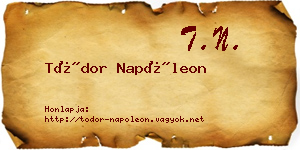 Tódor Napóleon névjegykártya